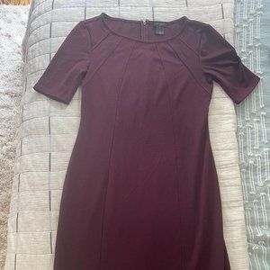 Ann Taylor Burgundy Sheath Dress